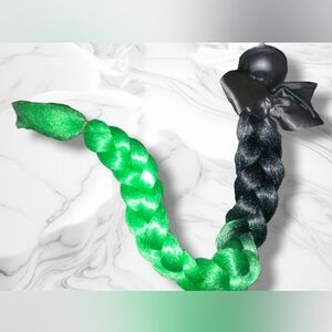 "Fierce Cycle" Gradient Braided Ponytail Helmet Decor Hair